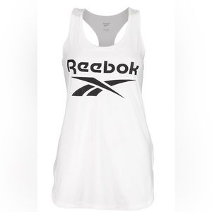 NWT Reebok Stark White & Black Slim Racerback Tank in MEDIUM